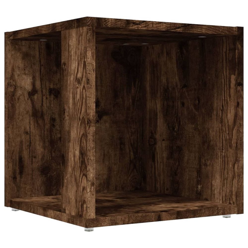 Vidaxl Bočný stolík dymový dub 33x33x34,5 cm spracované drevo